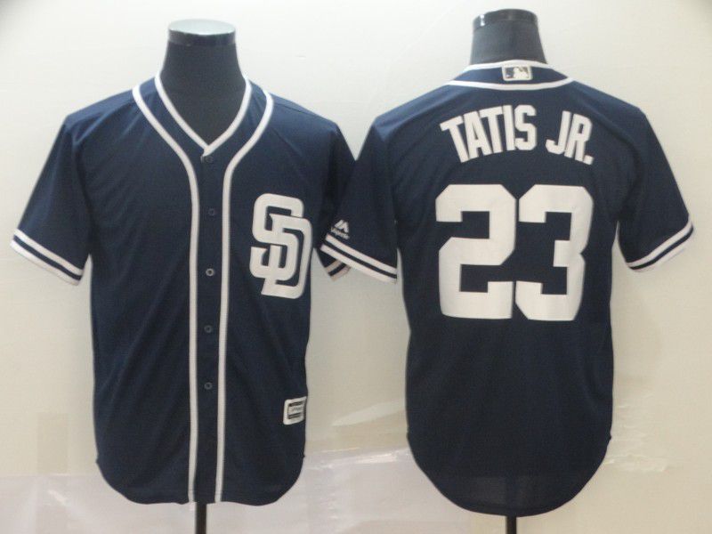 Men San Diego Padres #23 Tatis jr Blue Game MLB Jerseys